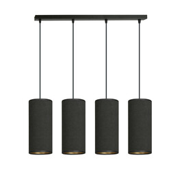 Albertslund 4 cylinders large hanging lamp completely black 4x E27