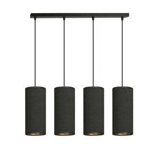 Albertslund grande lampe suspendue à 4 cylindres entièrement noire 4x E27