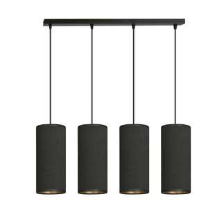Emibig Albertslund lampe suspendue grande 4 cylindres entièrement noire 4x E27