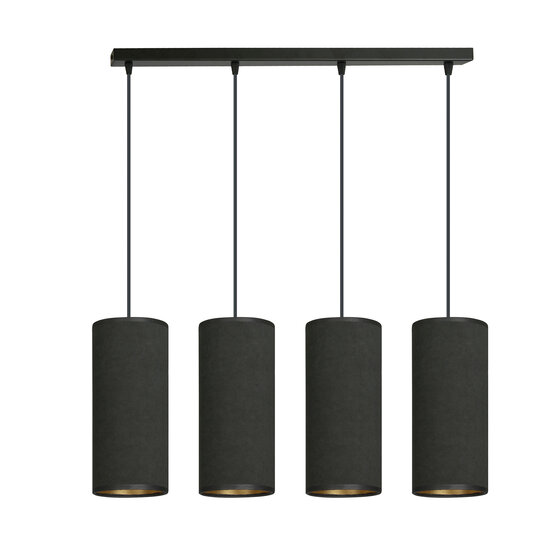 Emibig Emibig Albertslund 4 cilinders grote hanglamp volledig zwart 4x E27 - Creëer een sfeervolle ambiance in uw woning