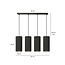 Emibig Emibig Albertslund lámpara colgante grande de 4 cilindros completamente negra 4x E27 - Crea un ambiente acogedor en tu hogar