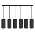 Emibig Emibig Albertslund 6 kokers XXL hanglamp zwart 6x E27 - Creëer een gezellige sfeer in uw huis