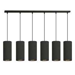 Emibig Albertslund 6 kokers XXL hanglamp zwart 6x E27