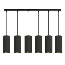 Emibig Albertslund 6 tubes XXL hanging lamp black 6x E27