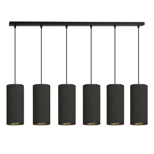 Emibig Albertslund 6 tubos lámpara colgante XXL negra 6x E27