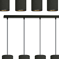 Albertslund 6 tubes XXL hanging lamp black 6x E27