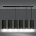 Albertslund 6 tubes XXL hanging lamp black 6x E27