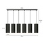 Emibig Emibig Albertslund 6 tubes XXL hanging lamp black 6x E27 - Create a cozy atmosphere in your home