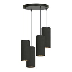 Emibig Albertslund gran lámpara colgante redonda con 4 tubos negros 4x E27