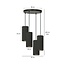 Emibig Emibig Albertslund gran lámpara colgante redonda con 4 tubos negros 4x E27 - Iluminación ideal para cualquier espacio