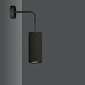 Albertslund aplique negro 1x E27 diseño acabado