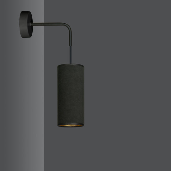 Albertslund aplique negro 1x E27 diseño acabado