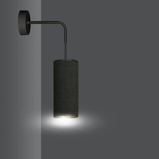 Albertslund aplique negro 1x E27 diseño acabado