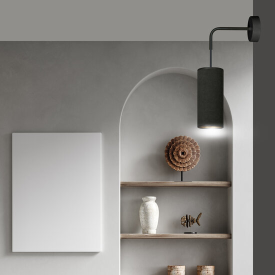 Albertslund aplique negro 1x E27 diseño acabado