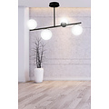 Odder black 4 lamp hanging lamp with milky white bulbs E14