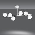 Emibig Emibig Lámpara colgante Odder blanca con bombillas blancas lechosas 6x E14 - Ideal para crear un ambiente acogedor en tu salón