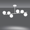 Emibig Emibig Odder hanglamp wit met melkwitte bollen 6x E14 - Perfect voor sfeervolle verlichting in uw woonkamer