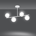 Emibig Emibig Odder white 4 lamp hanging lamp with milky white bulbs E14 - Perfect lighting for any space