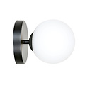Emibig Emibig Aplique de pared negra Odder con 1 bombilla de vidrio blanco E14 - Perfecto para una iluminación elegante