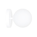 Applique blanche Odder avec 1 ampoule en verre blanc E14