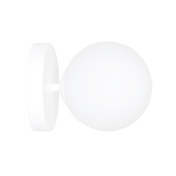 Odder white wall lamp with 1 white glass bulb E14