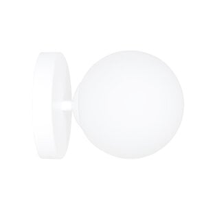 Odder witte wandlamp met 1 witte glazen bol E14