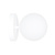 Applique blanche Odder avec 1 ampoule en verre blanc E14