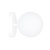 Applique blanche Odder avec 1 ampoule en verre blanc E14