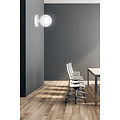 Odder witte wandlamp met 1 witte glazen bol E14