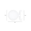 Odder white wall lamp with 1 white glass bulb E14