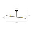 Emibig Emibig Struer hanging lamp black and gold with milky white bulbs 6x E14 - Stylish lighting for any space