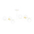 Struer white with gold 6 lamp hanging lamp with milky white bulbs E14
