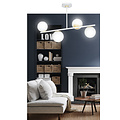 Struer goud en witte 4 lamp hanglamp met melkwitte bollen E14