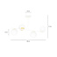 Emibig Emibig Suspension 4 lampes or et blanc Struer avec ampoules blanches laiteuses E14 - Éclairage parfait pour chaque espace