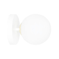 Struer white and gold wall lamp with 1 white glass bulb E14