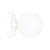 Struer white and gold wall lamp with 1 white glass bulb E14