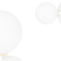 Applique Struer blanche et dorée avec 1 ampoule en verre blanc E14
