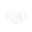 Struer white and gold wall lamp with 1 white glass bulb E14