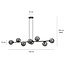 Emibig Emibig Lámpara colgante larga negra Herlev con 8 bombillas ahumadas negras E14 - Ideal para crear un ambiente elegante en su hogar