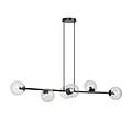 Emibig Emibig Herlev black 6 lamps E14 medium hanging lamp with 6 glass balls - Ideal for creating a warm atmosphere in any room