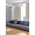 Herlev elegant white design hanging lamp with 6 transparent glass balls E14
