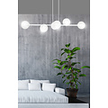 Emibig Emibig Lámpara colgante blanca Herlev 6 lámparas E14 con 6 bolas de vidrio - Ideal para una iluminación elegante en su hogar