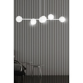 Emibig Emibig Herlev white 6 lamps E14 medium hanging lamp with 6 glass balls - Ideal for stylish lighting in your home