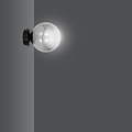 Stevns zwarte wandlamp bol in gefumeerd glas 1x E14