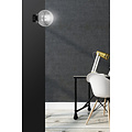 Stevns zwarte wandlamp bol in gefumeerd glas 1x E14