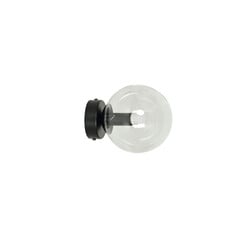 Emibig Lámpara de pared bola negra en vidrio transparente 1x E14