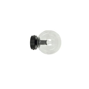 Emibig Stevns ball wall lamp black in transparent glass 1x E14