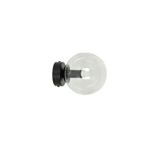 Emibig Stevns Kugelwandleuchte schwarz aus transparentem Glas 1x E14