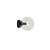 Stevns ball wall lamp black in transparent glass 1x E14