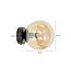 Stevns wall lamp with black bulb in amber glass 1x E14